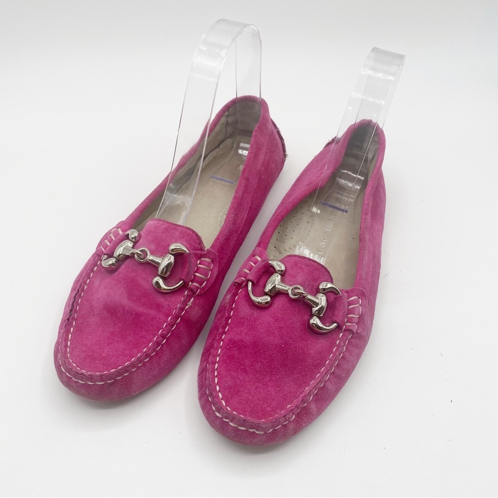 Patricia Green Pink Suede Loafers Casual Shoes Cute Shoes Size 7